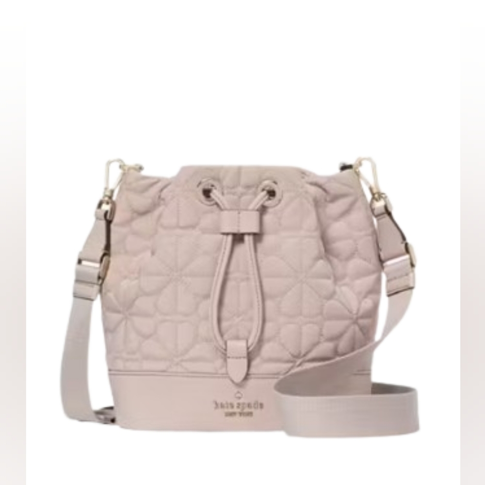Kate Spade New York SPADE FLOWER QUILTED NYLON BUCKET BAG NWT